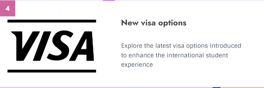 What will be the study visa options for Australia for the international students
